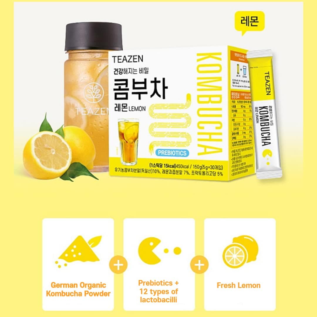 [TEAZEN] Kombucha Lemon Tea 10/40Sticks BTS Jungkook Tea 2