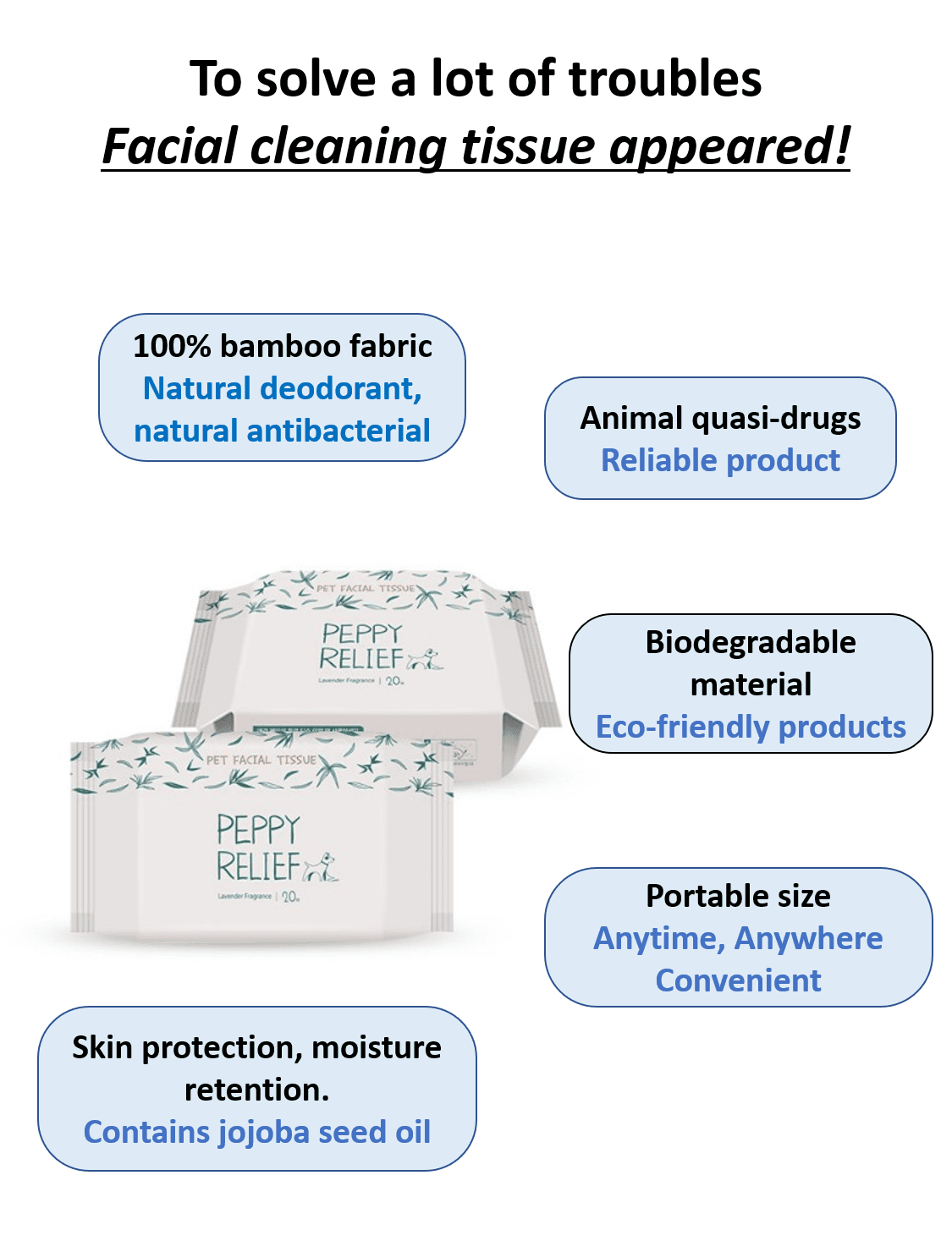 Dog Bamboo Facial Tissue (Labender Flavor) 2