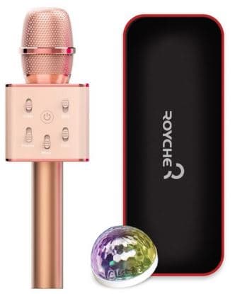 Royche Bluetooth Microphone Violet/Peach/Mint + Mini Mirror ball 3