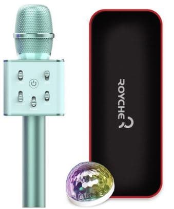 Royche Bluetooth Microphone Violet/Peach/Mint + Mini Mirror ball 4