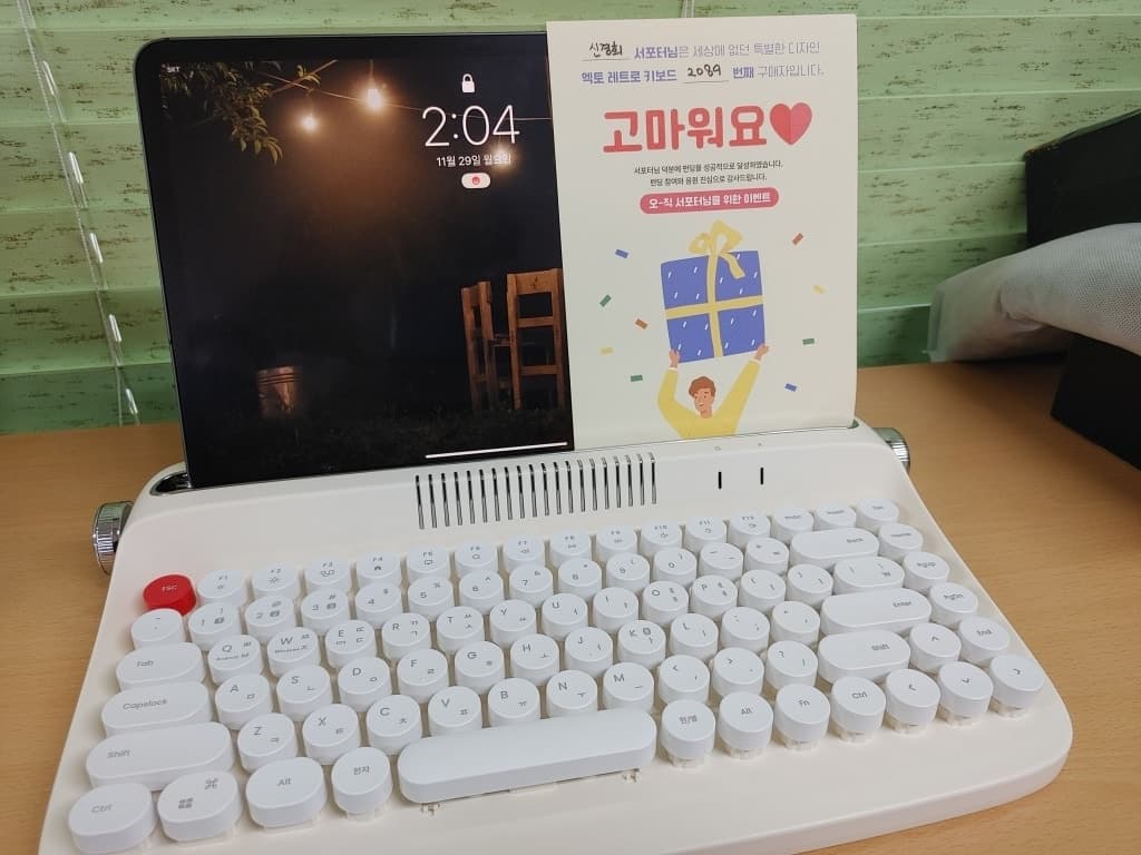 [Actto] B303 Korean keyboard Retro Mini Bluetooth Keyboard 5colors 2