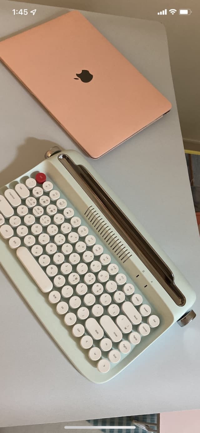 [Actto] MP-54 Milky desk pad that goes well with retro keyboards 5