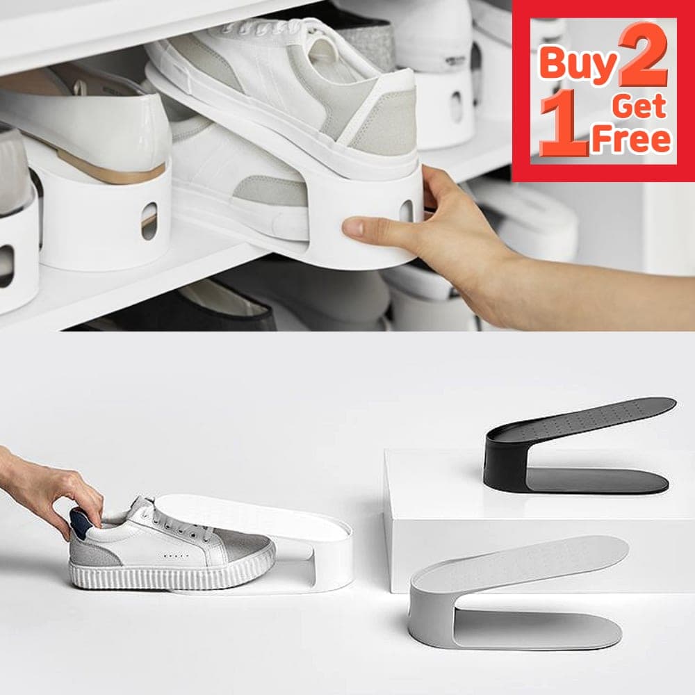 Shoe Slot Organizer Stacker Buy 2 Get 1 Free Shoe Closet Storage Rack Organisers SYSMAX KOREA