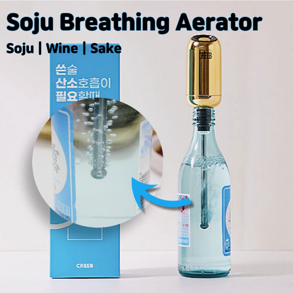 CREEB Soju Breathing Aerator for Wine Sake Portable Aerator