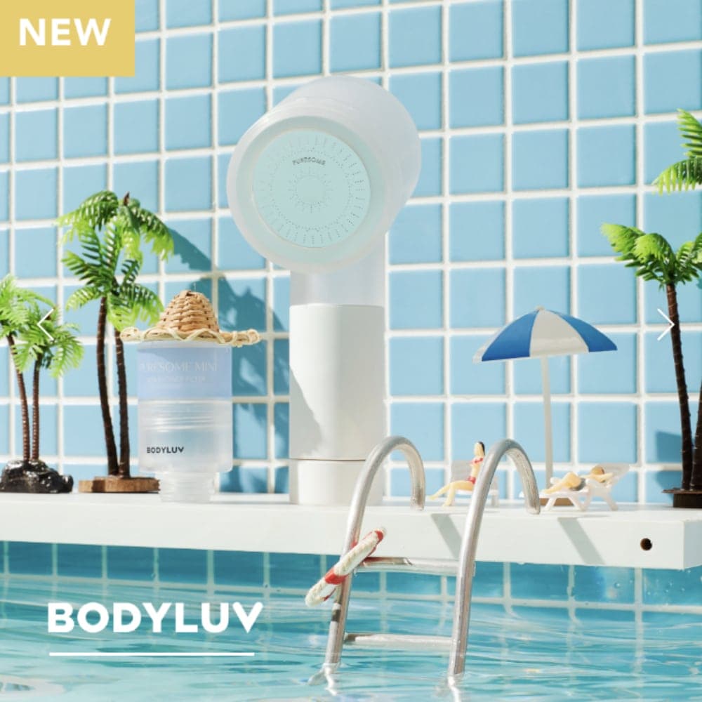 BODYLUV Puresome Travel Mini Portable Showerhead & Filter Travel Essentials Ultralight Rust Removal 2
