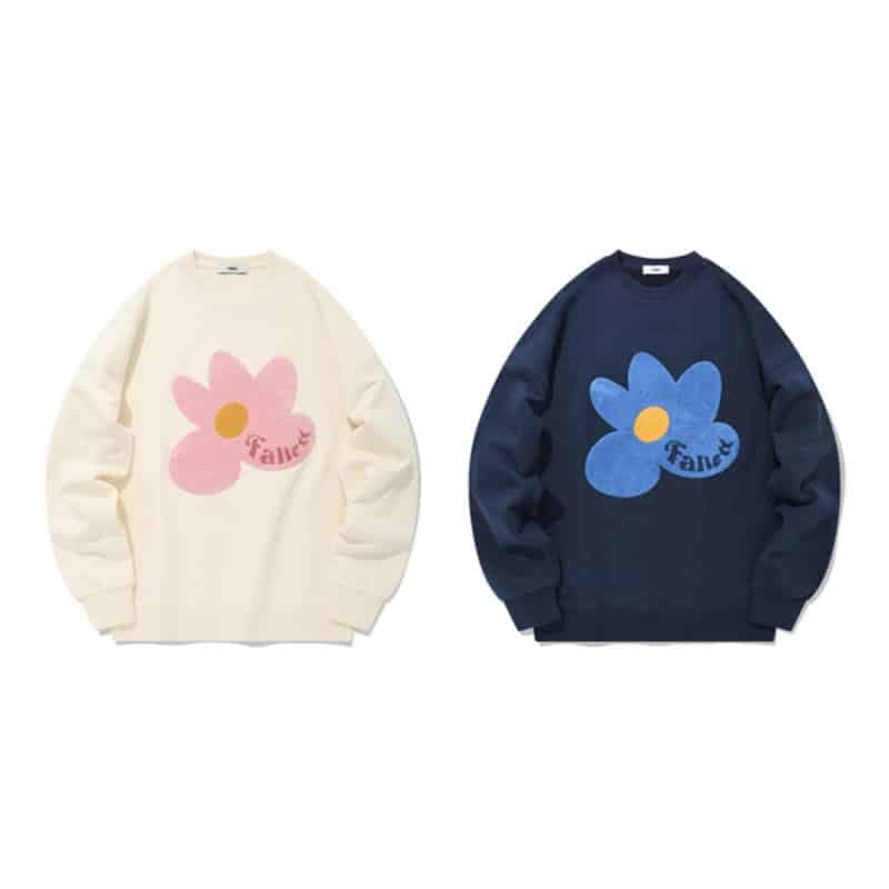 FALLETT / BOUCLE FLOWER SWEATSHIRT 2color