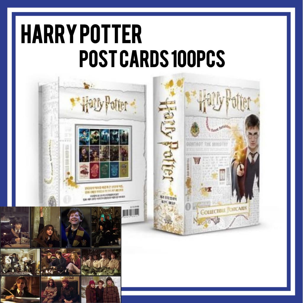 Harry Potter Post Card 100pcs/Post Card Book/Harry Potter Cards/Postcards/Harry Potter Goods/Hogwarts/Hermione/Ron Weasley/postcard lot