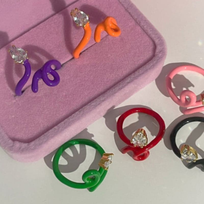 STUDIO REVE/ Baby Epoxy Color Ring/ Wearing Jang Wonyoung[IVE]