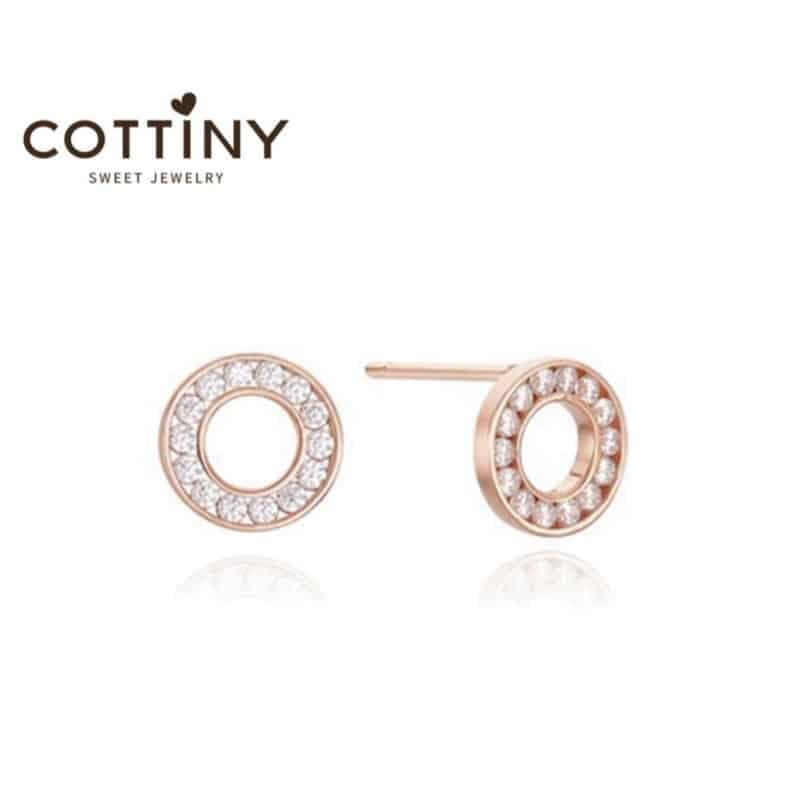 COTTINY / Round Channel Earrings