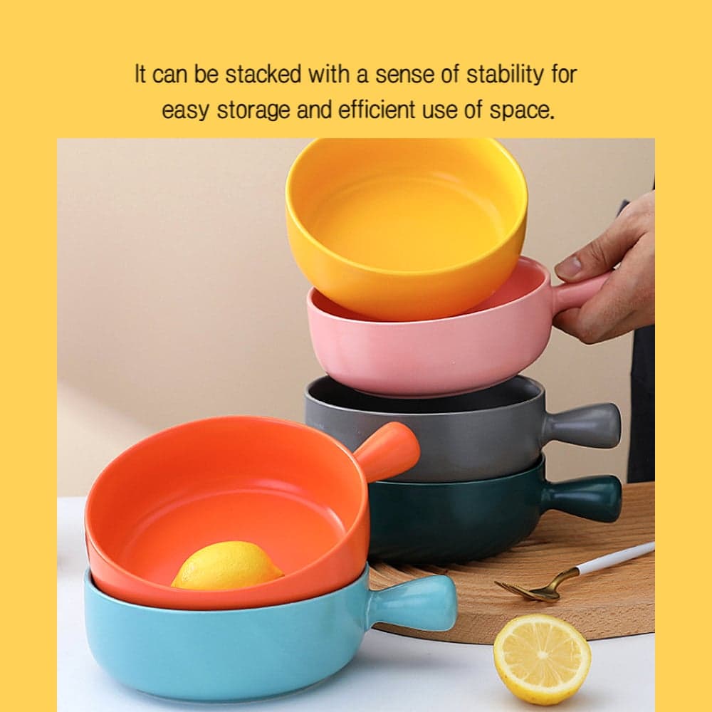 Ceramic Color Handle Dishes Side Dish Own Plate Own Dish 10 colors 4