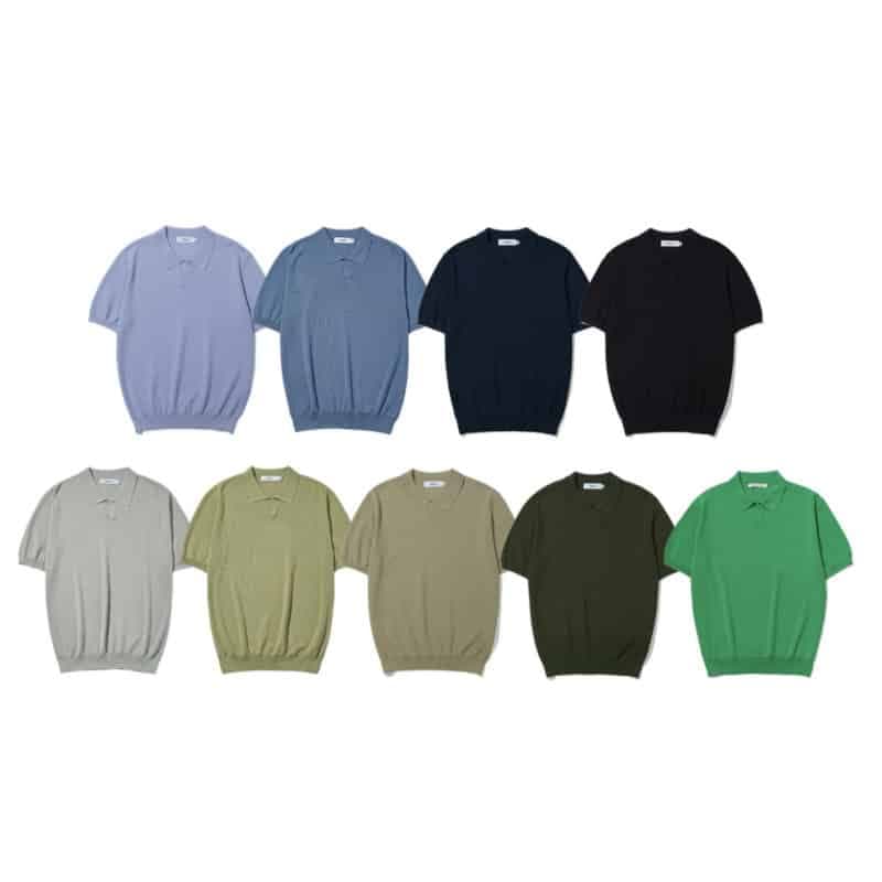 SUARE / Cool Knit Collar Short-Sleeved 9color