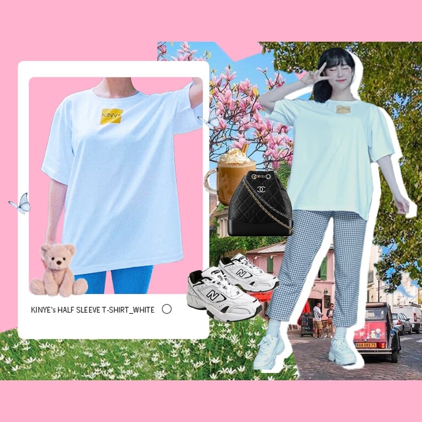 (KINYE_T) KINYE's logo t-shirt - White 2