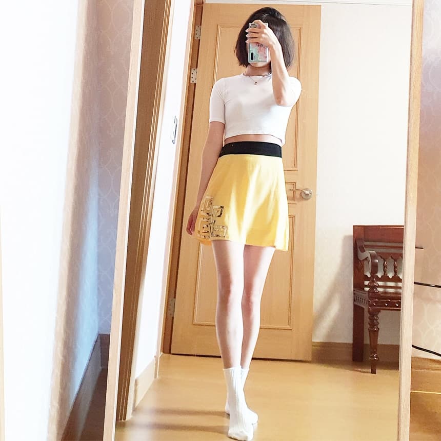 (KINYE_SK) Korean panting skirt - Yellow 6