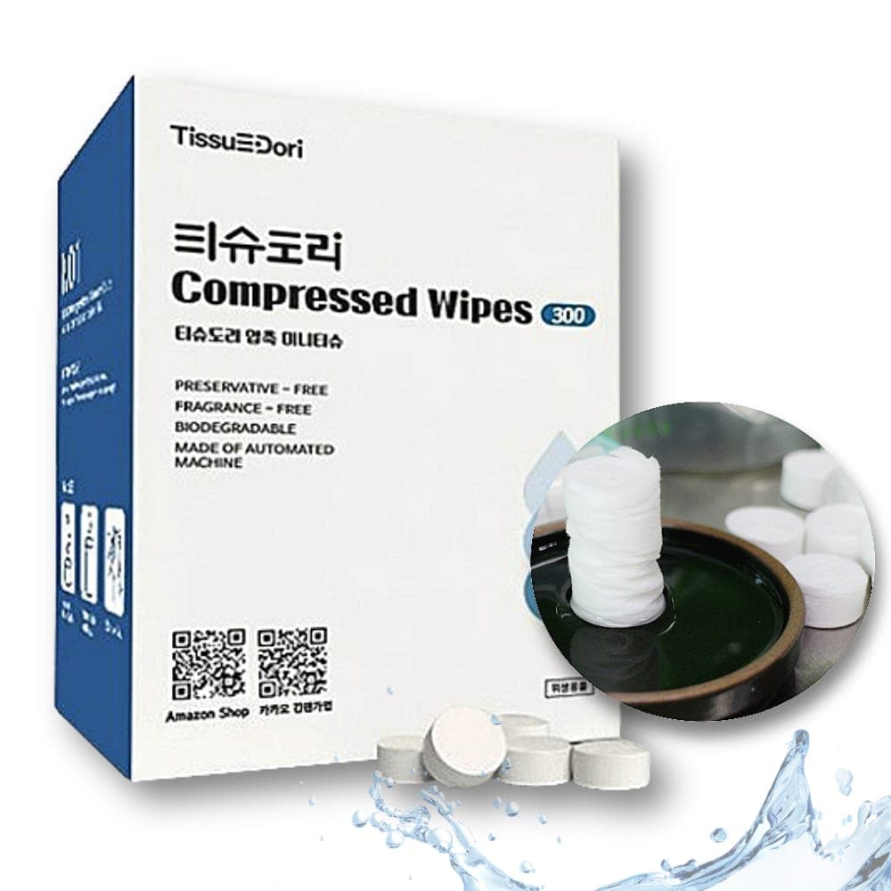 Compressed Towel Wipes Korea Disposable Coin Tissues 300P