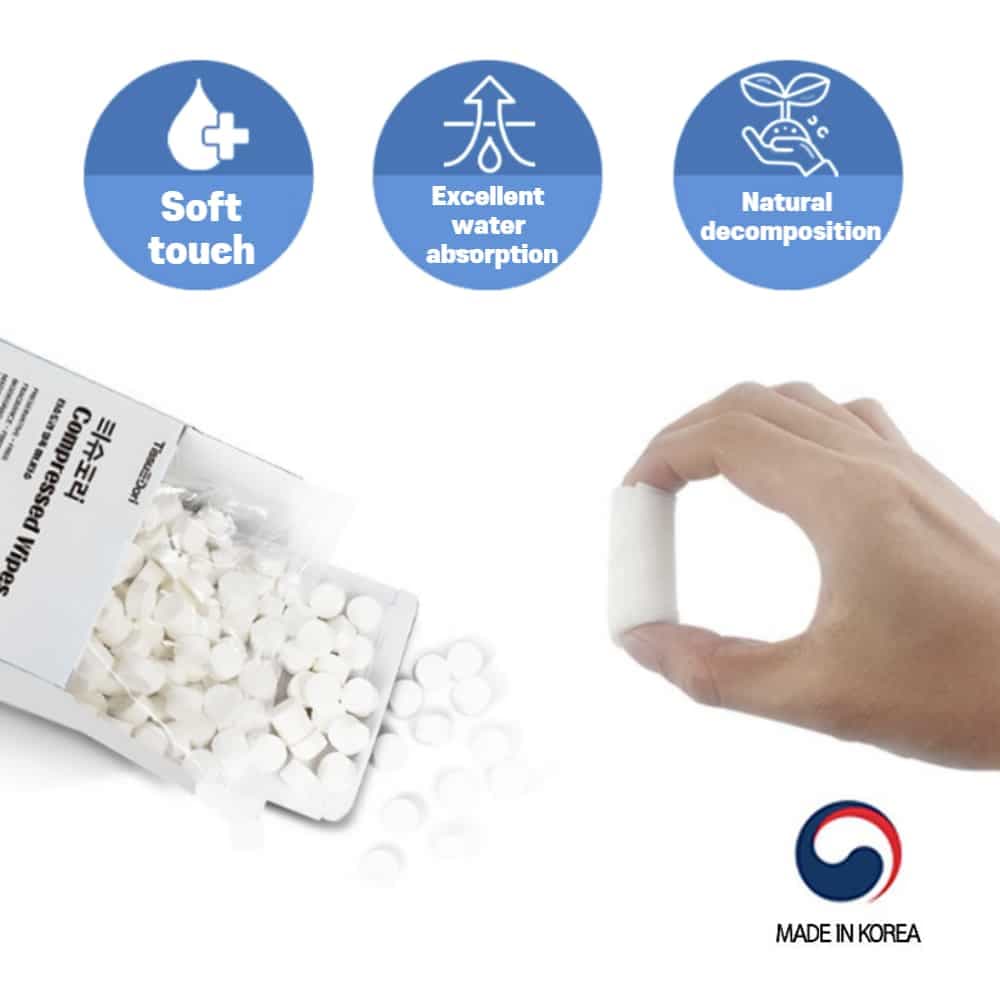 Compressed Towel Wipes Korea Disposable Coin Tissues 300P 4