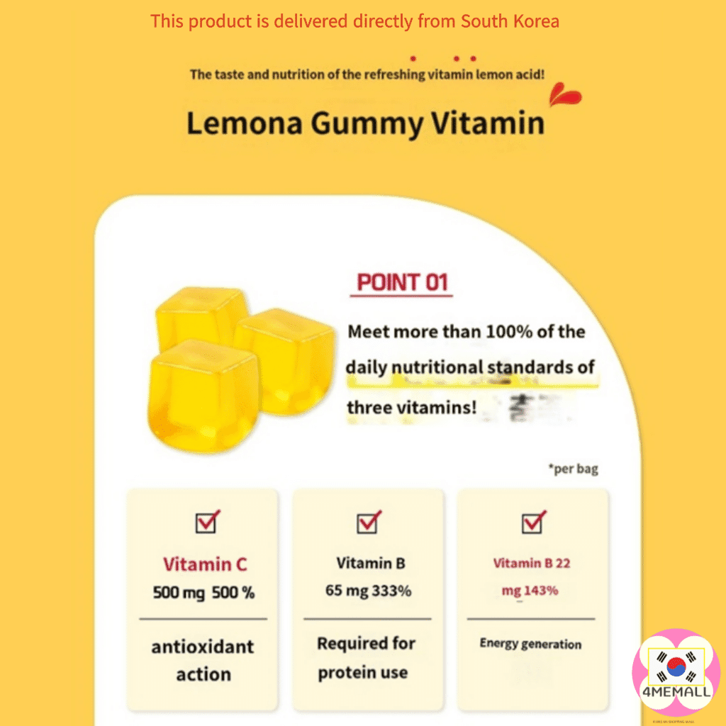 Korea Lemona Dr. You Gummy Vitamin 43g 1P Lemona Vitamin Jelly Lemona Vitamin Candy 5P, 10P, 20P 3