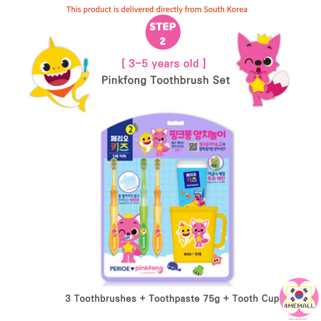 Perioe Kids Toothbrush Set Step 2 Step 3 Step 4 Age 3 to 13 Pinkfong Pokemon Ryan Baby Toothbrush Toddler Toothbrush Junior Toothbrush Kids Toothbrush Kids Dental care 4