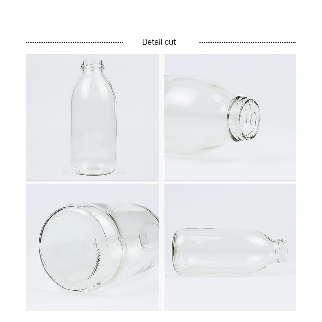 Glass Sealed Jar 500ml Glass Bottle Milk Juice Coffee Milk tea Jar with Lid 3