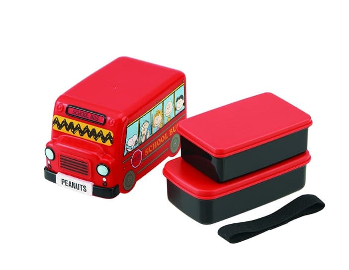 Skater x Peanuts Snoopy School Bus 2-tier Lunch Box(210+250ml)/Lunch box/Food Storage/2-tier lunch container/kids Lunch Box /Baby Food Container/Compact Size/Snoopy Kitchen/Character Kitchen/Diet Food Storage 2