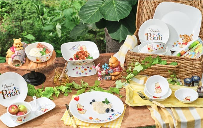 Corelle x Winnie the Pooh Divided Plates Set /Corelle USA set/ Kids Dinnerware Set/ Triple plate /Baby Food Tableware Set/Diet Tableware/Corelle set/ Winnie the Pooh Kitchen/Pooh plate/Pooh plate /Corelle/Single Meal 4