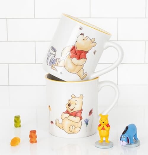Corelle x Winnie the Pooh Mug 4p gift set/Box Package/Corelle Mug/Pooh Mug/ Pooh Kitchen/ Character Mug/Corelle Cup Set/ Dishwasher-safe cup / Heat Resistant Cup 3