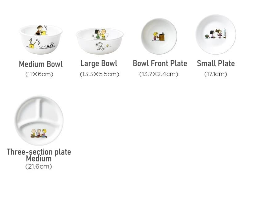 Corelle x Peanuts Snoopy The Home Brunch 5p Set/Corelle USA set/ /Triple Plate,Bowl,USA,Lucy,Charlie/Dinnerware Corelle set/Snoopy Plate/Snoopy Square Plate/ Snoopy Kitchen /Corelle Square Plate/Corelle Dining Sets/Peanuts Kitchen/Snoopy Large Plate /Corelle set 6
