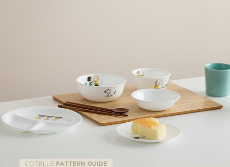 Corelle x Peanuts Snoopy The Home Brunch 5p Set/Corelle USA set/ /Triple Plate,Bowl,USA,Lucy,Charlie/Dinnerware Corelle set/Snoopy Plate/Snoopy Square Plate/ Snoopy Kitchen /Corelle Square Plate/Corelle Dining Sets/Peanuts Kitchen/Snoopy Large Plate /Corelle set 5