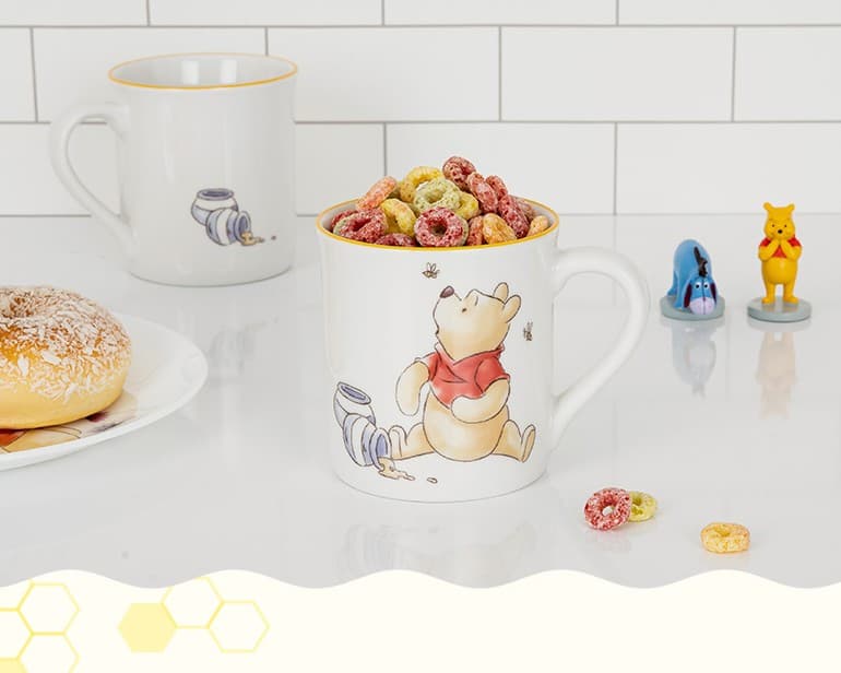 Corelle x Winnie the Pooh Mug 4p gift set/Box Package/Corelle Mug/Pooh Mug/ Pooh Kitchen/ Character Mug/Corelle Cup Set/ Dishwasher-safe cup / Heat Resistant Cup 5