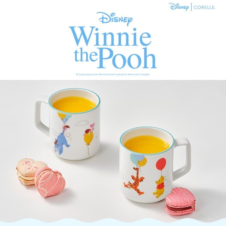 Corelle x Winnie the Pooh and Friends Mug/Corelle Mug/Pooh Mug/ Pooh Kitchen/ Character Mug/Corelle Cup Set/ Dishwasher-safe cup / Heat Resistant Cup 2