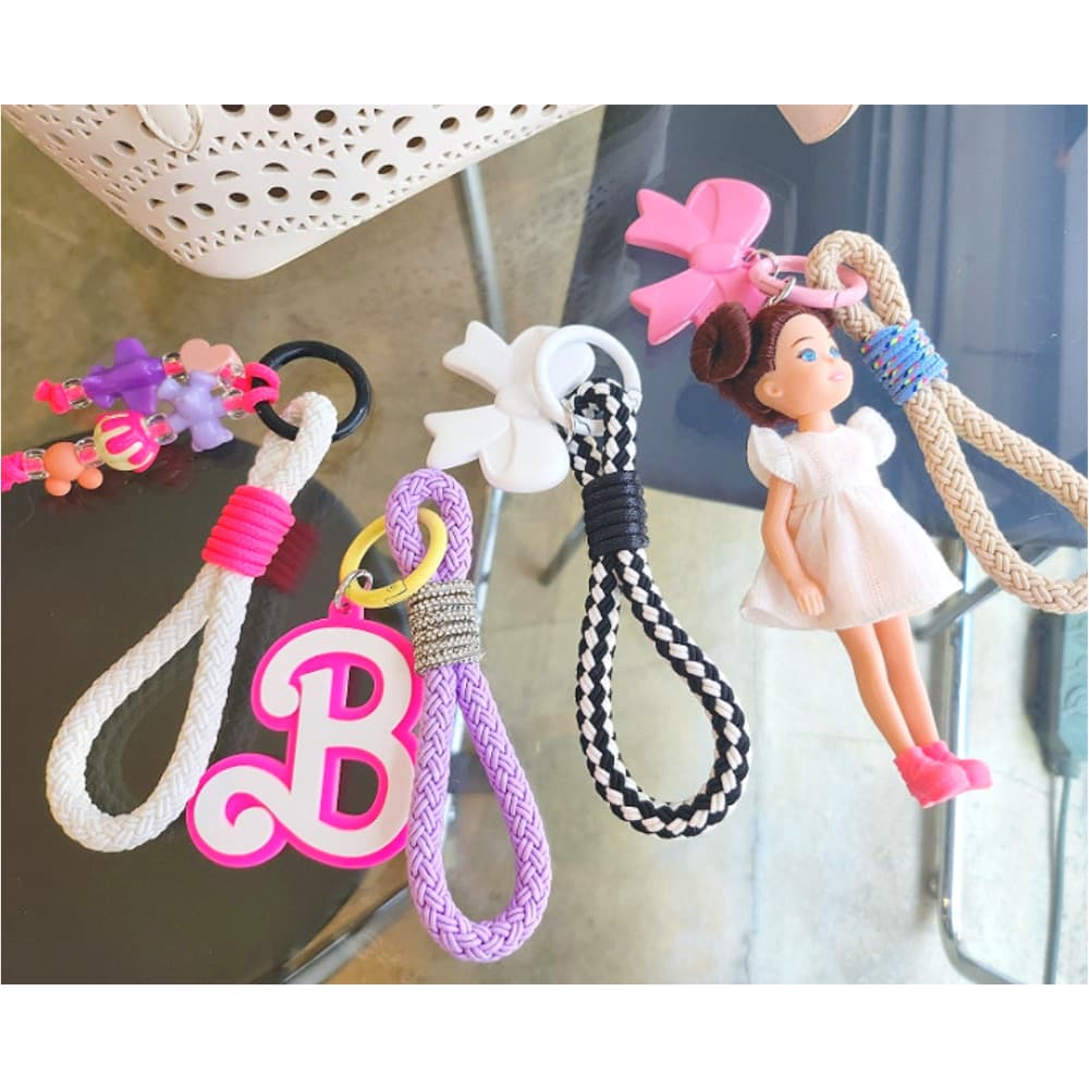 rope smartphone strap keyring tagholder phonestrap handmade 3
