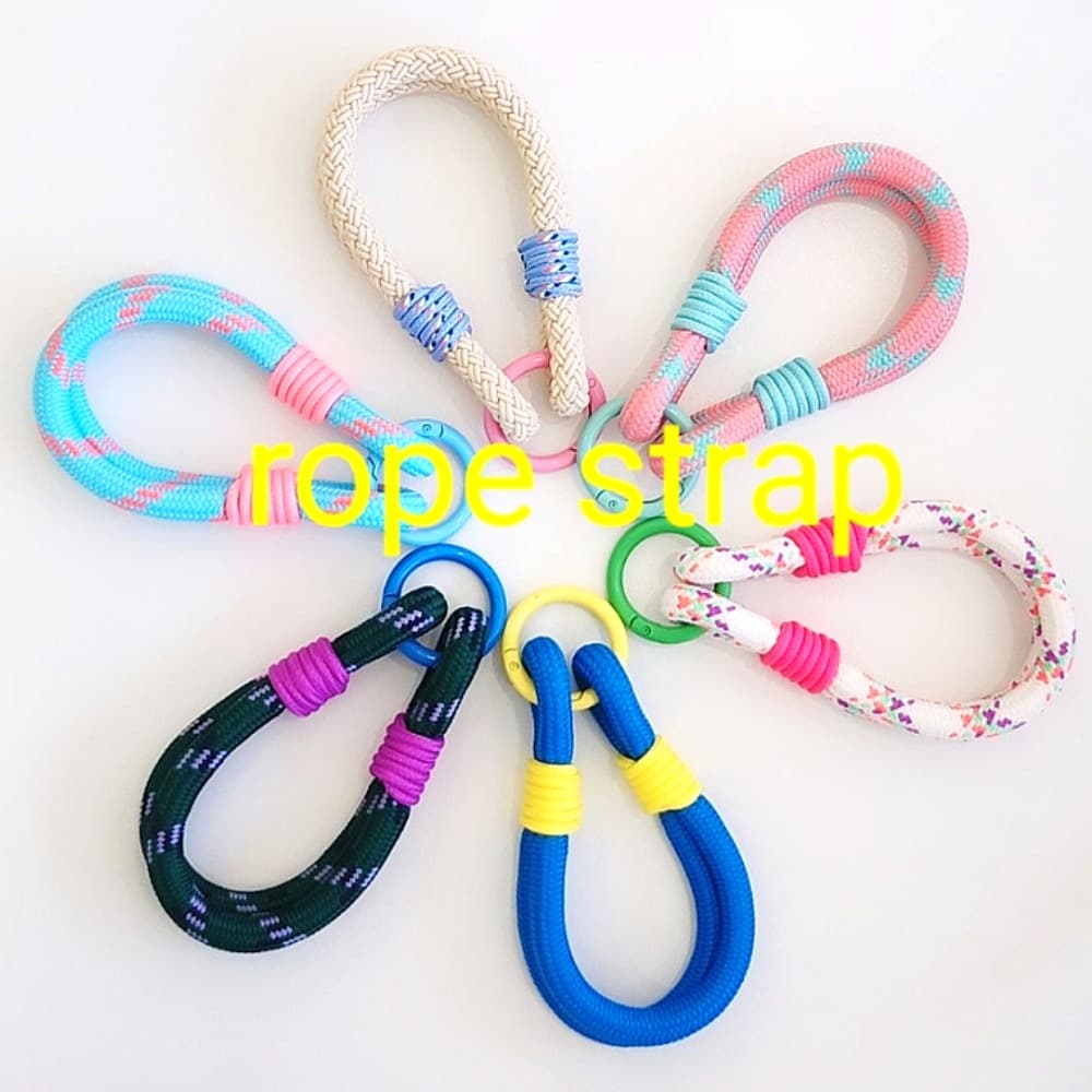 rope smartphone strap keyring tagholder phonestrap handmade 2