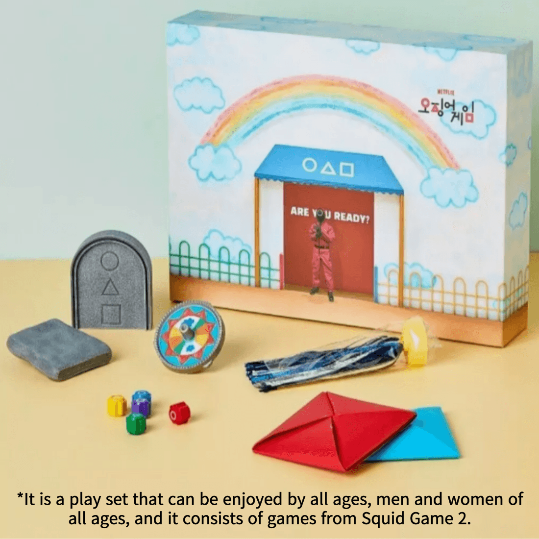 SQUID GAME 2 Limited Edition Goods 6 Legs 5 Traditional Games Play Set, Pentathlon game set 2