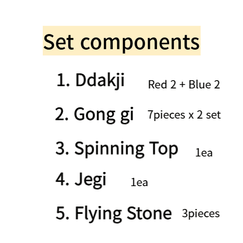 Squid Game2 Ep.4 Six legs game Set Ddakji Gong-gi Spinning top Jegi Flying stone 2