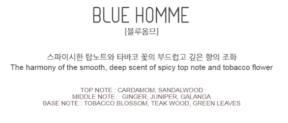 Blossom by H BLUE HOMME 15g Flavor Solid Perfume Insadong Seoul Korea Blossombyh 2