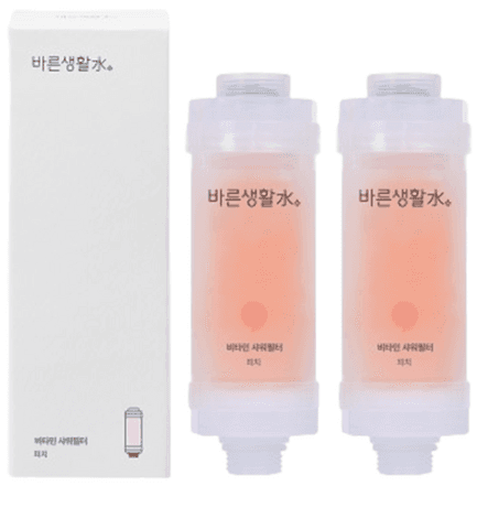 Barunsaengwhalsu Vitamin Shower Filter, Peach, 2 pcs chlorine removal