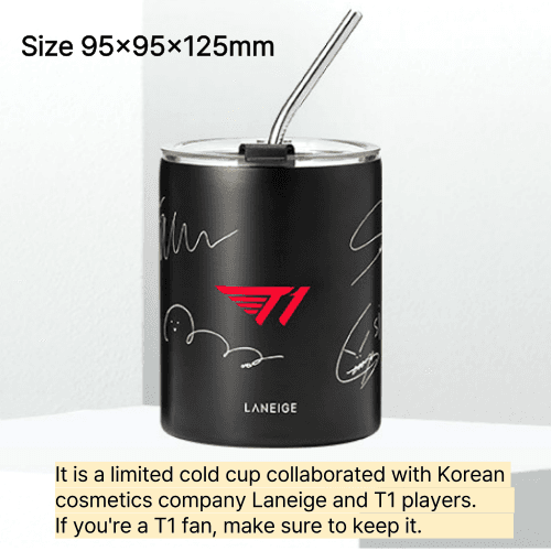 FAKER & LoL T1 Player x Laneige Cold Cup Korea Limited Edition Rare Item 3