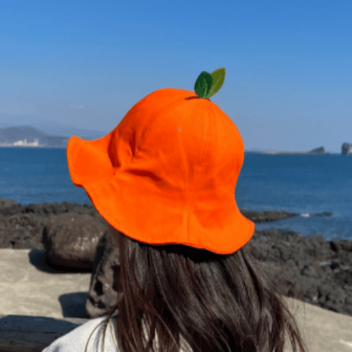 Jeju Island Tangerine Wrinkle Hat Jeju Handmade Unique + Cute Hot Item 62cm 2