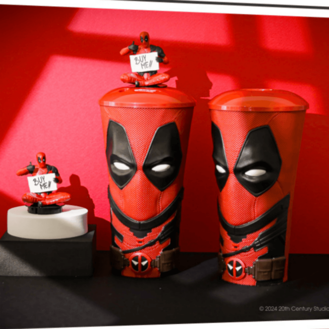 Marvel Deadpool &amp; Wolverine Figure Cup Set (2pcs) + FREE Reusable Straw - Collector's Gift! 2