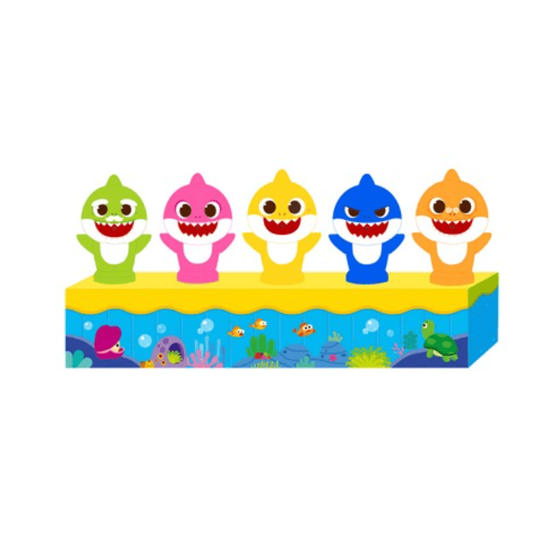 [Pinocchio x Pinkfong] Baby Shark Finger Puppet Bath Toy – Yellow, 1pc 5