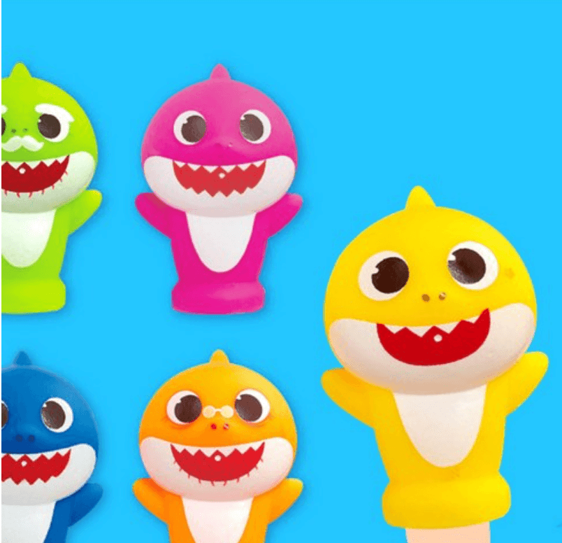 [Pinocchio x Pinkfong] Baby Shark Finger Puppet Bath Toy – Yellow, 1pc 4
