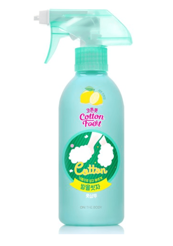 On The Body Cotton Foot Wash Shampoo – Lemon Mint Scent (385ml) – 1 Bottle