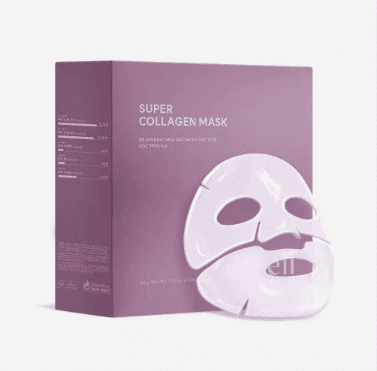 AROCELL Super Collagen Mask 12 Facial Sheet 5,000,000ppb Overnight Dual Matrix Hydrogel Masks with Low Molecular Weight Collagen for Elasticity Hydrating Anti-Aging Cooling Korean Skincare, 43g x 12ea