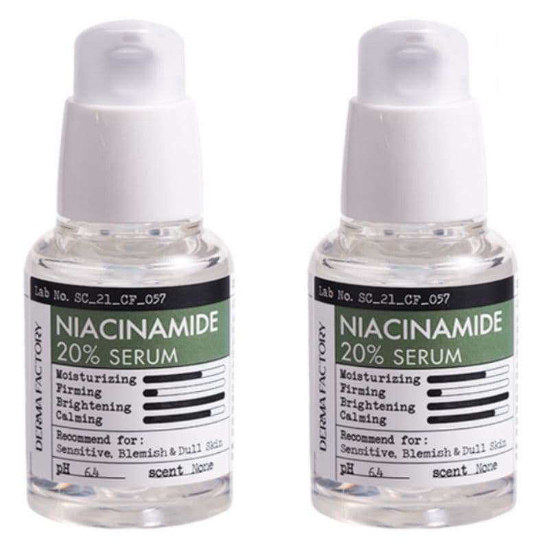 DERMA FACTORY / NIACINAMIDE 20% SERUM 30ml +30ml