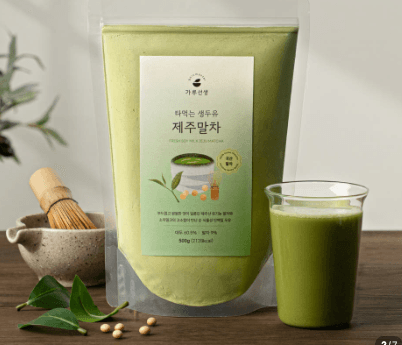Instant Soy Matcha Latte Powder – Jeju Premium Matcha Green Tea Drink Mix, 500g