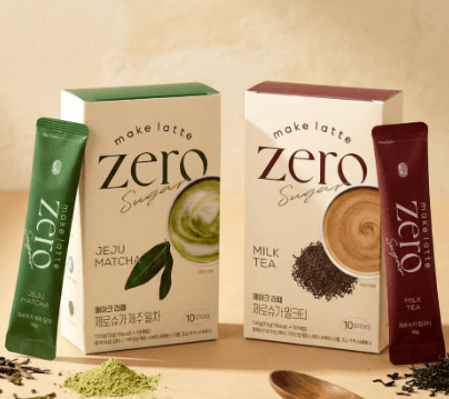 Make Latte Zero Sugar Variety Pack – Jeju Matcha &amp; Milk Tea, 2 Types