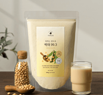Soy Milk Powder – Korean White Soybean Powder, 99.3% Soybeans, Unsweetened &amp; Additive-Free, 500g