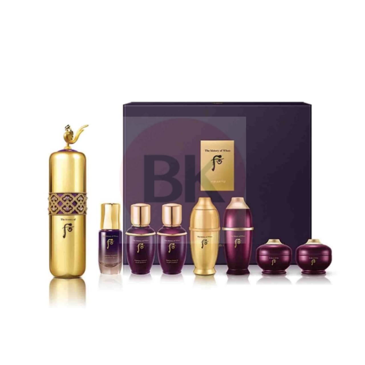 THE WHOO Whanyu Signature Ampoule Special Set with Whanyu Signature Ampoule 40ml, First Serum 15ml, Whanyu Balancer 25ml, Lotion 25ml, and deluxe mini 4pcs