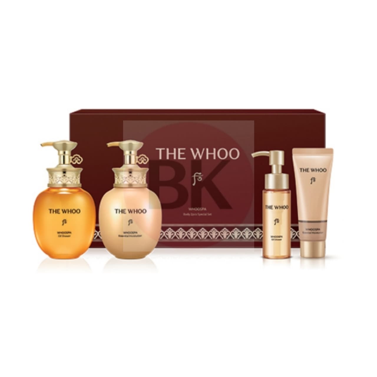 THE WHOO Whoo Spa Body 2pcs Set with Oil Shower 220ml, Moisturizer 220ml, Oil Shower 50ml, and Moisturizer 40ml
