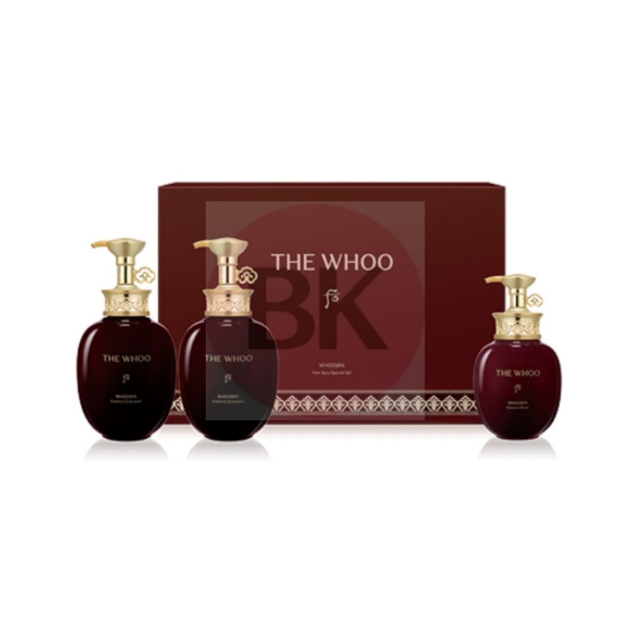 THE WHOO Whoo Spa Hair 3pcs Set with Essence Shampoo 350ml x 2ea and Essence Rinse 220ml