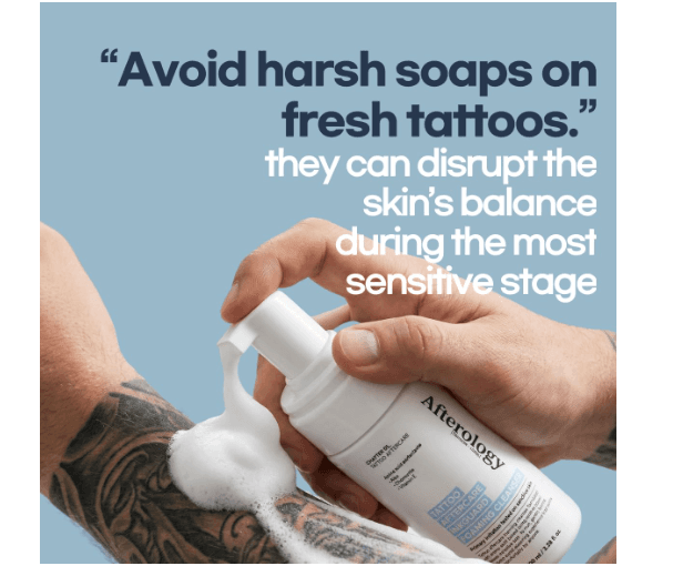 Afterology Tattoo Soap, Unscented Tattoo wash with Clean + Vegan Ingredients,aftercare wash for fresh ink,3.38 fl.oz 4